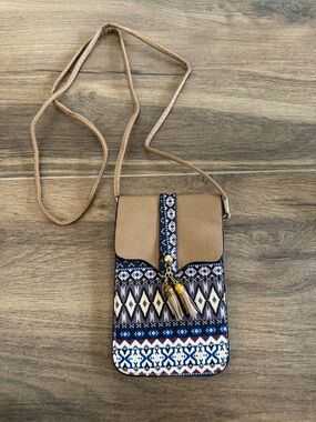 Mini Aztec Print Crossbody Bag